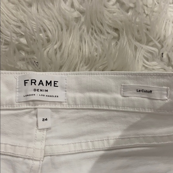 NEW • Frame • Braided Belt Cut Off Denim Shorts 24 - Picture 6 of 7